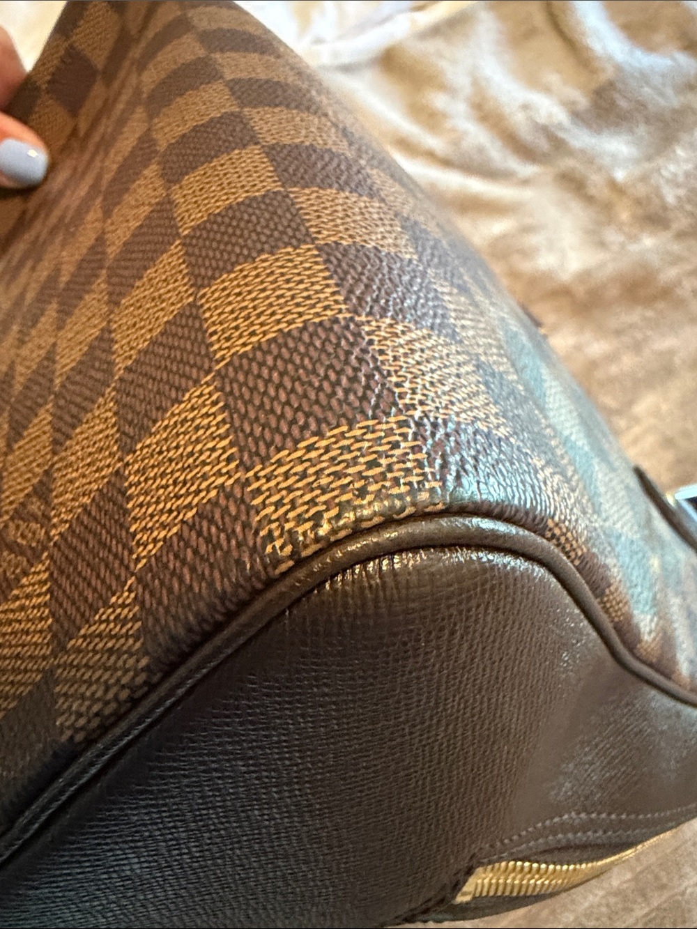 EUC Louis Vuitton Damier Ebene Brera Handbag with Dustbag - Picture 6 of 16